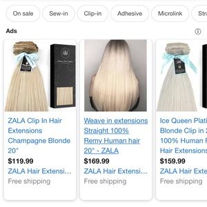 Zala hair extensions clip ins